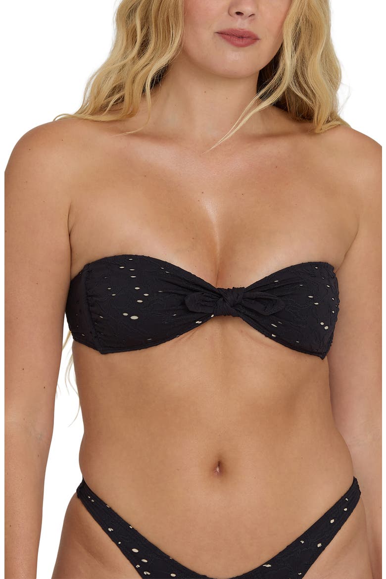 Eyes on You Hanky Tie Bikini Top, Alternate, color, BLACK PEBBLE
