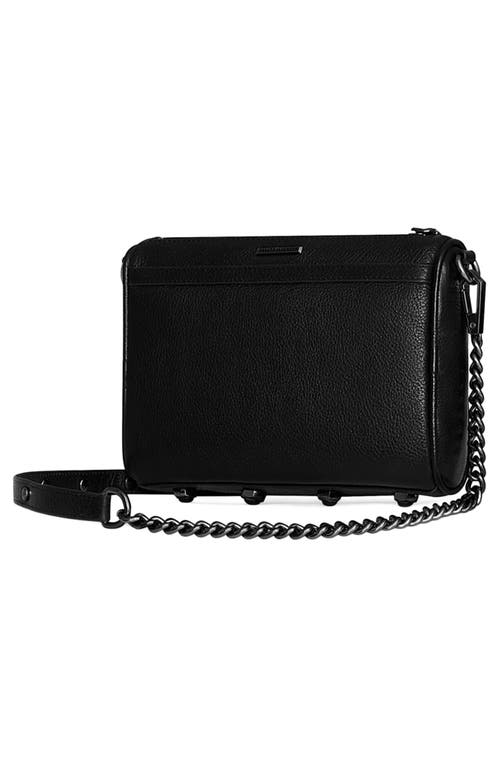 Rebecca Minkoff Mini Mac Convertible Leather Crossbody Bag In Black