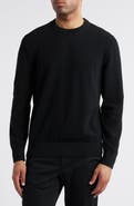 BOSS Ecaio Cotton Piqué Crewneck Sweater