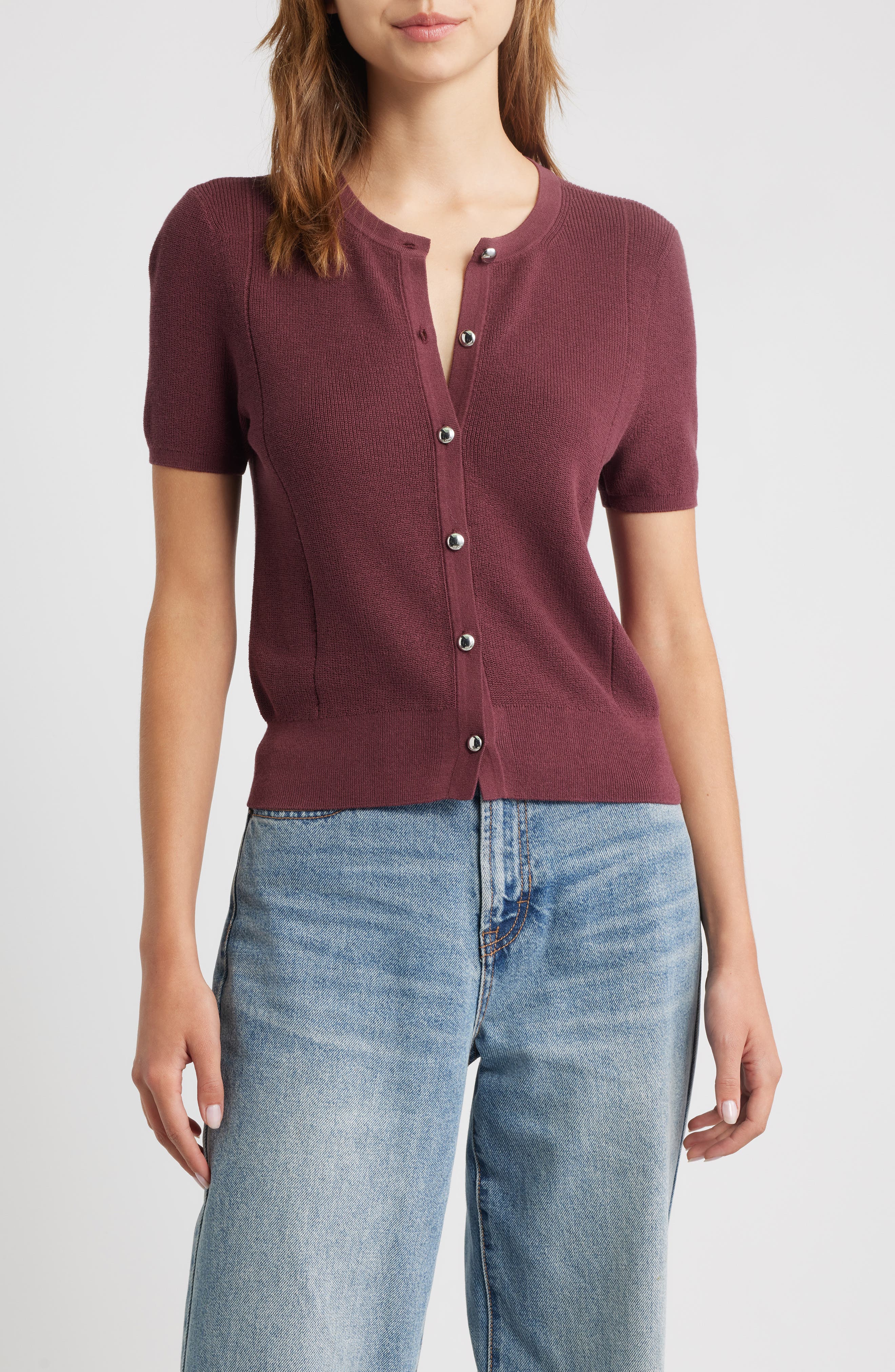 rag & bone Dina Short Sleeve Cardigan