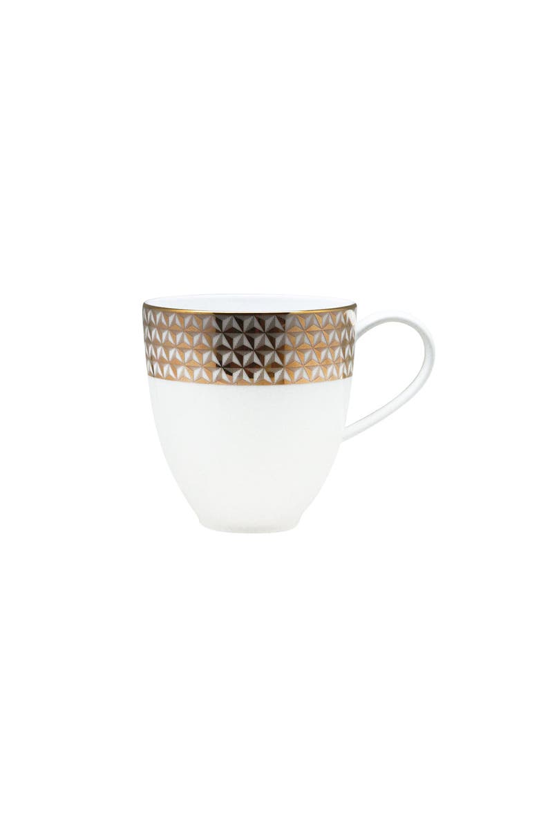 Prouna Gem Cut Gold Mug, Main, color, White