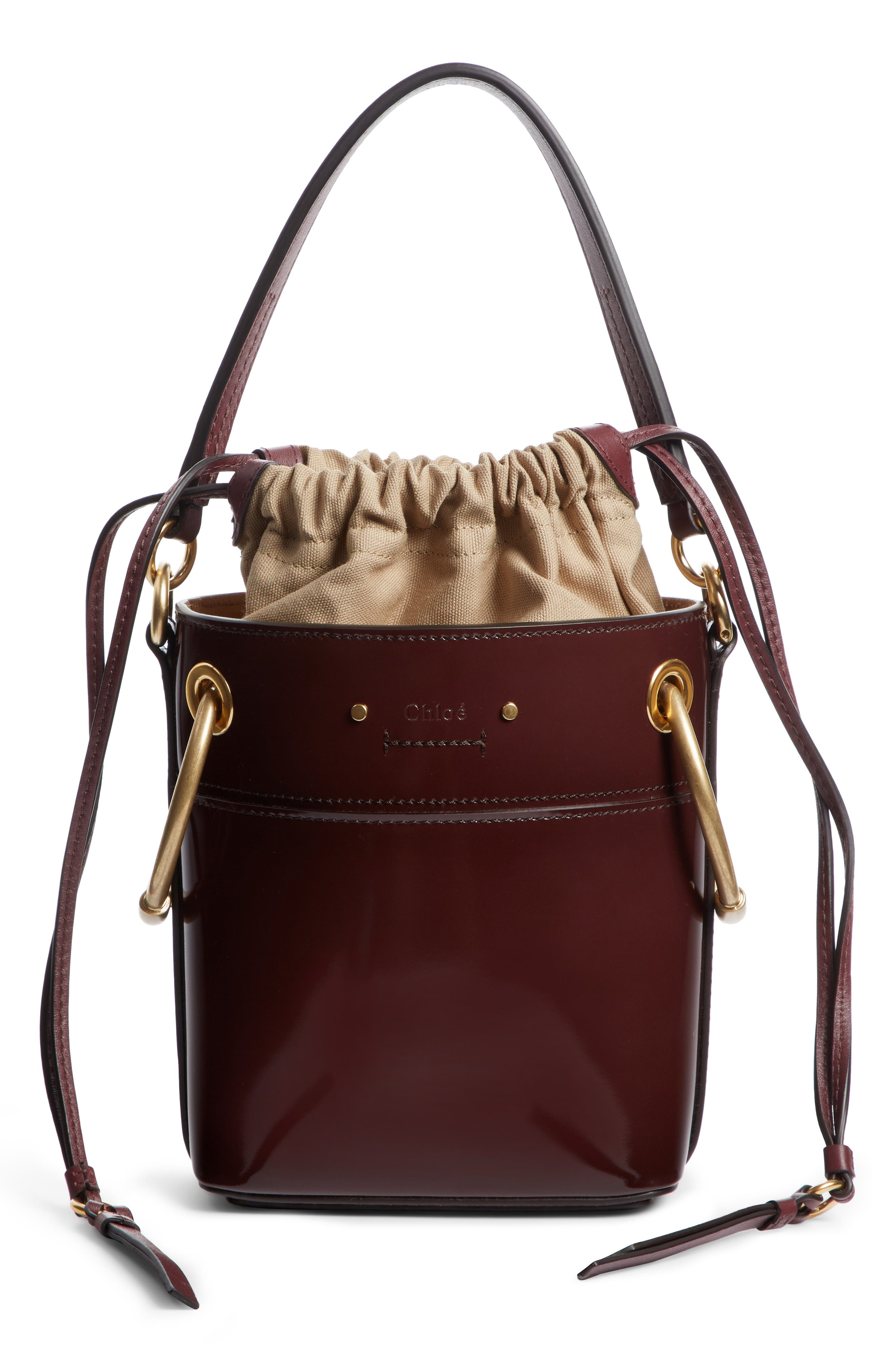 Chloé Small Roy Leather Bucket Bag, Alternate, color, 