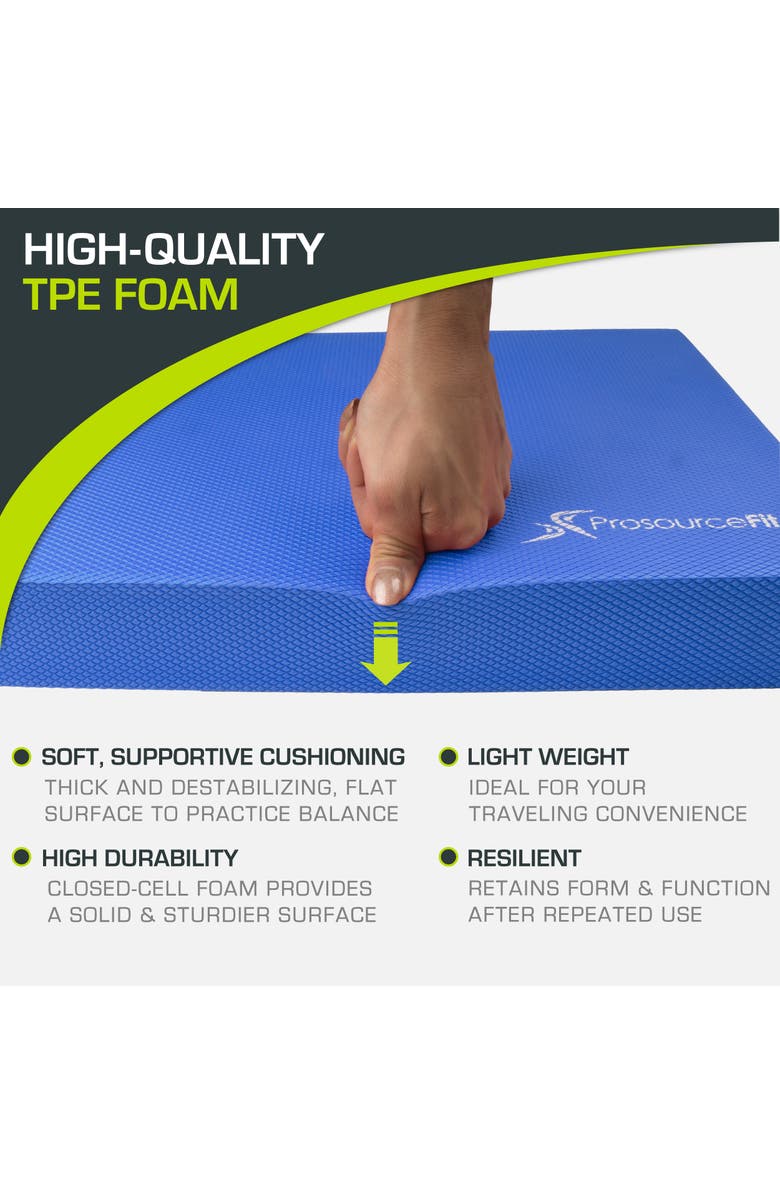 ProsourceFit Exercise Balance Pad, 15.5 x 12.75-in, Alternate, color, Blue