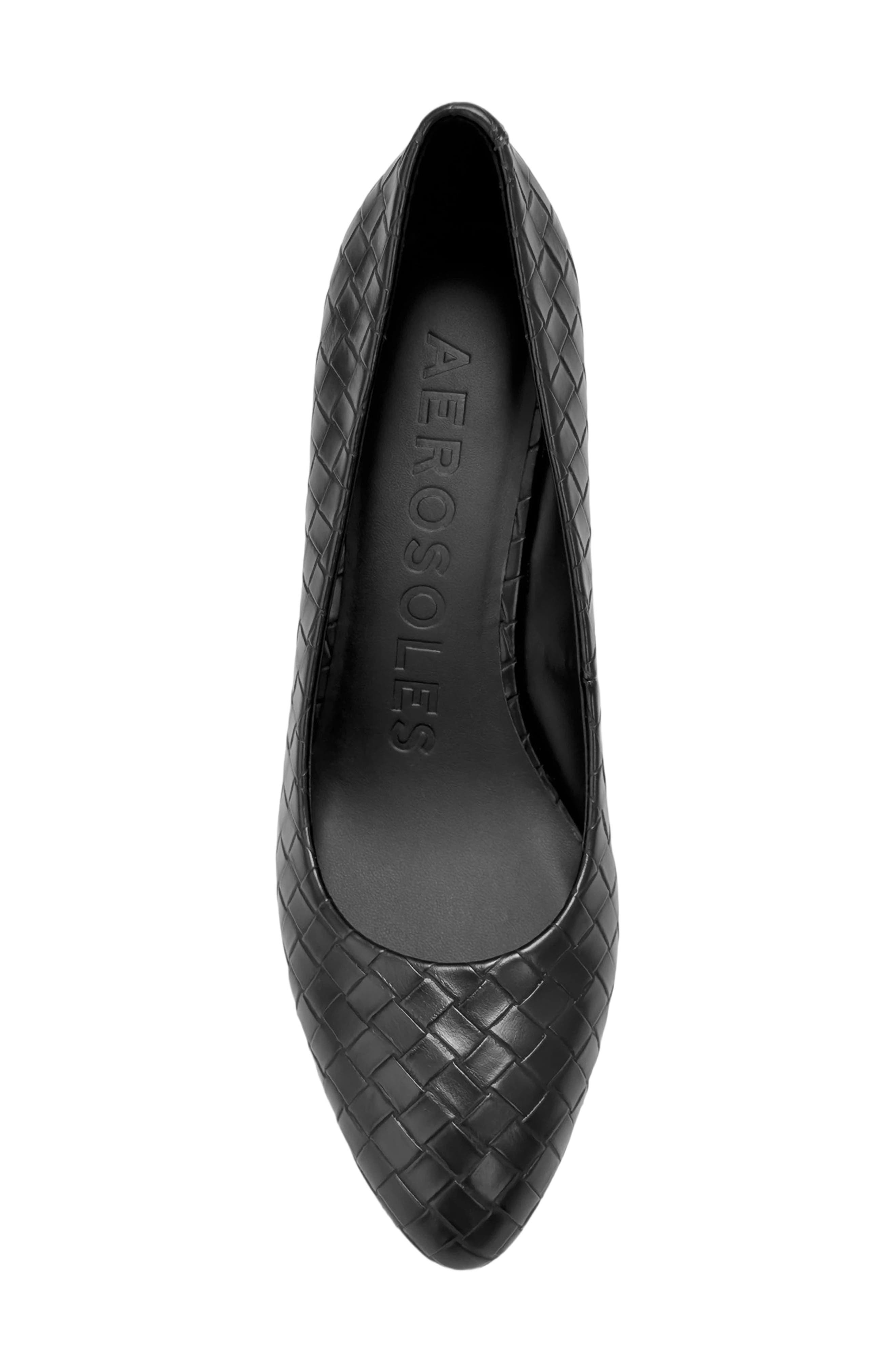 Betsy Faux Leather Pump, Alternate, color, BLACK