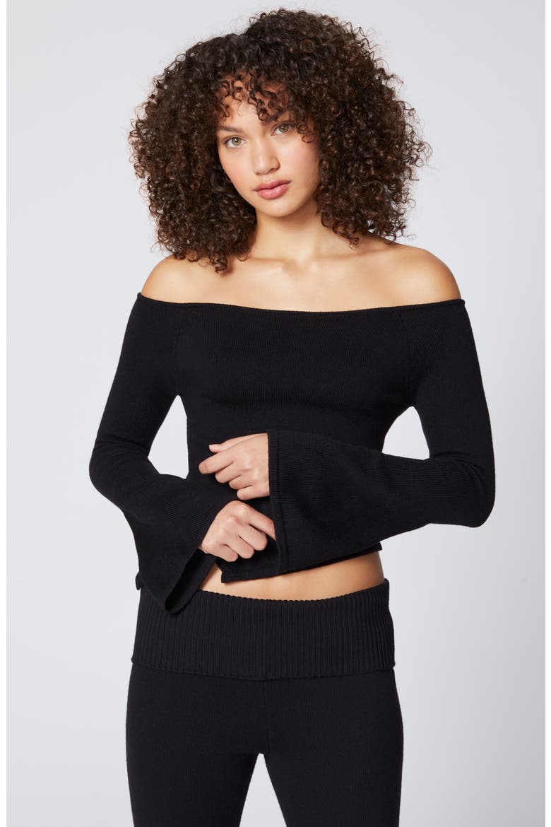 Boat Neck Sweater, Alternate, color, BLACK