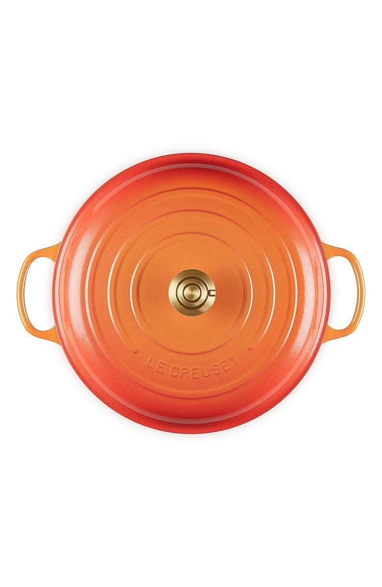 Le Creuset Signature Enameled Cast Iron Covered Braiser, Alternate, color, Flamme Doree