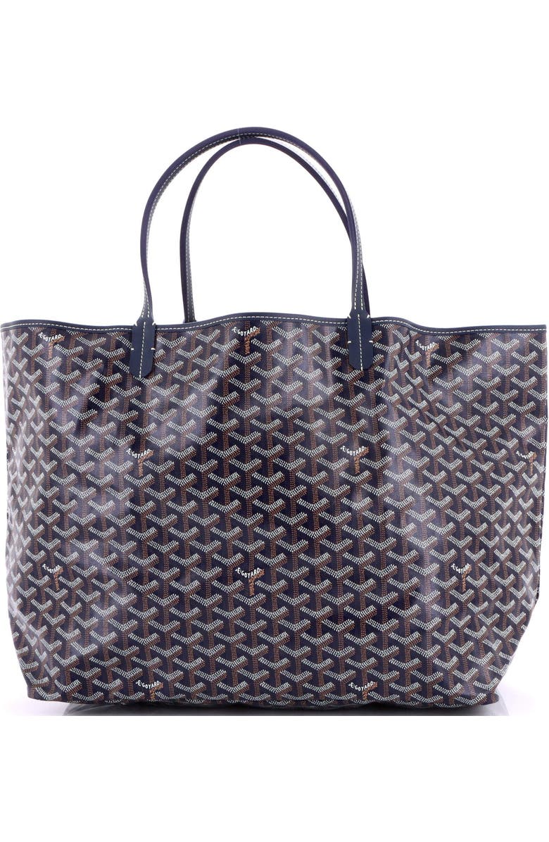 Pre-Owned Goyard Saint Louis Tote Coated Canvas GM, Main, color, Blue