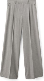 MANGO Pleated Straight Leg Pants