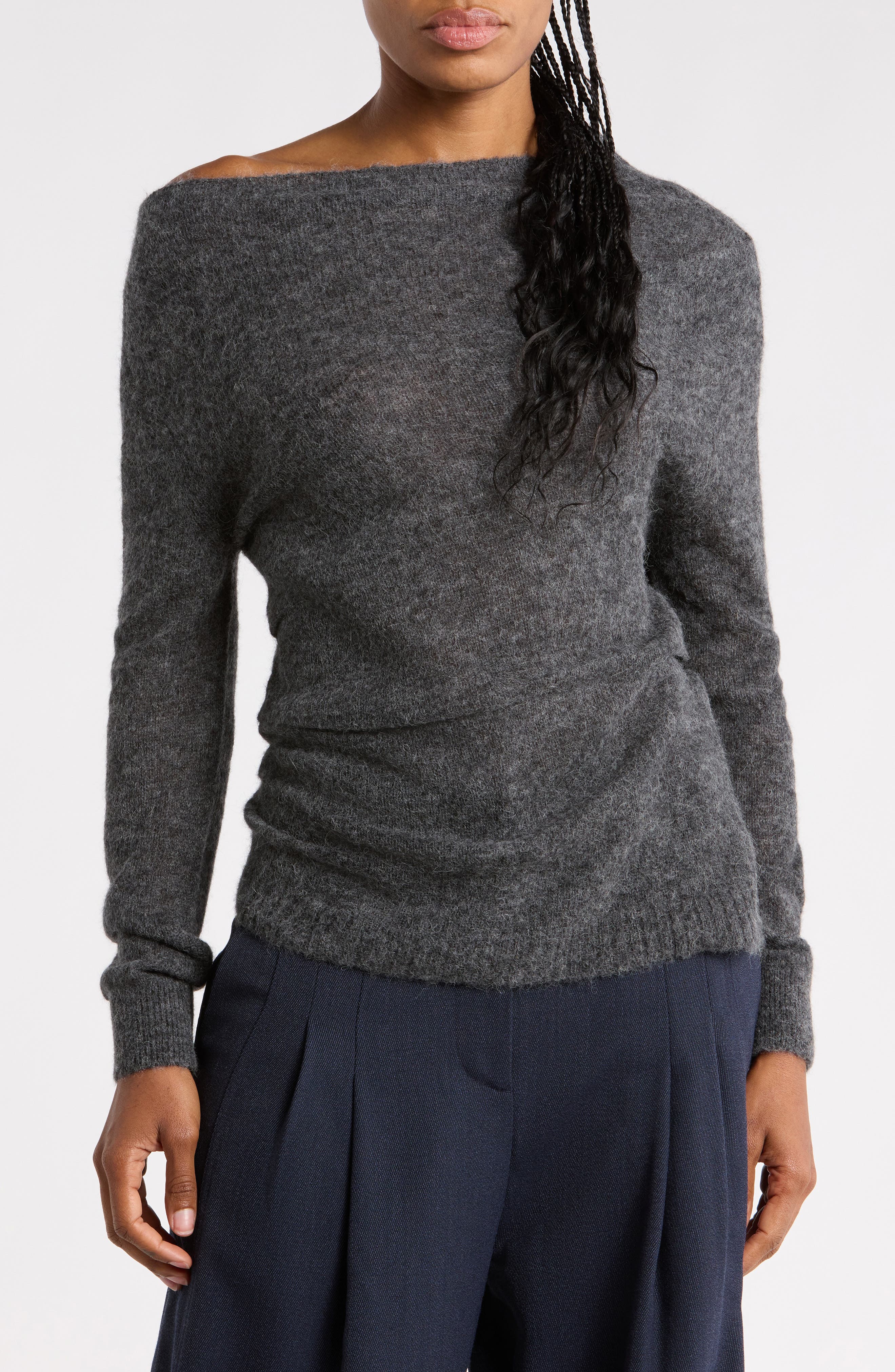Freya One-Shoulder Alpaca-Blend Sweater