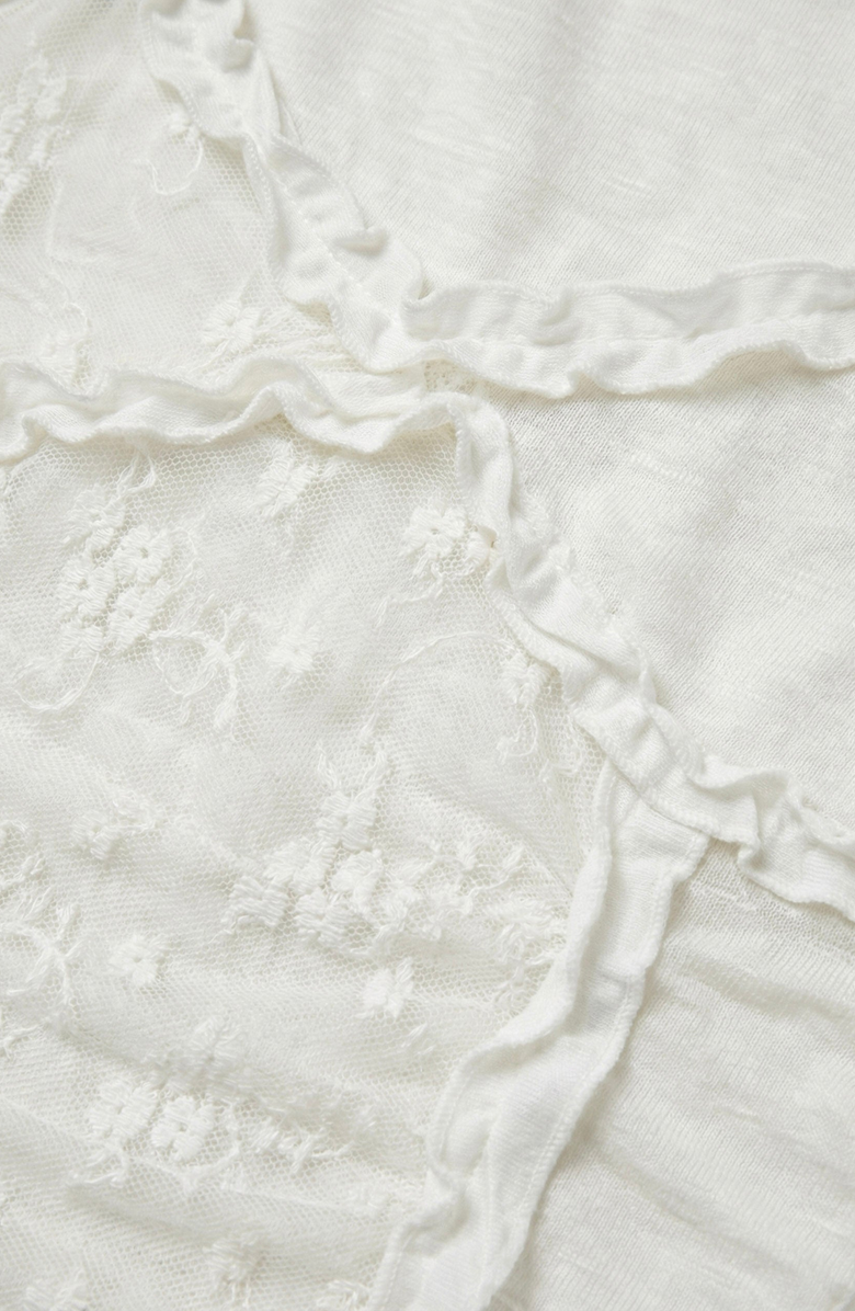 Modenaire Long Sleeve Layered Lace Top, Alternate, color, Ivory