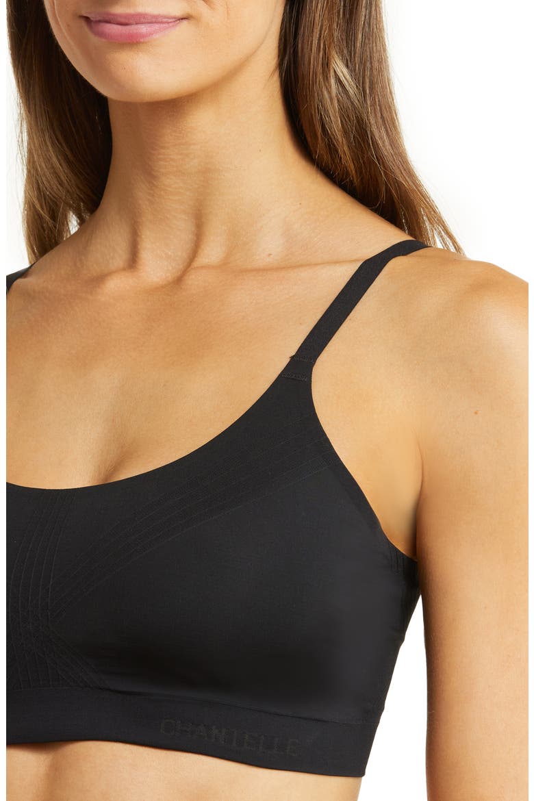 Smooth Comfort Seamless Padded Bralette, Alternate, color, BLACK