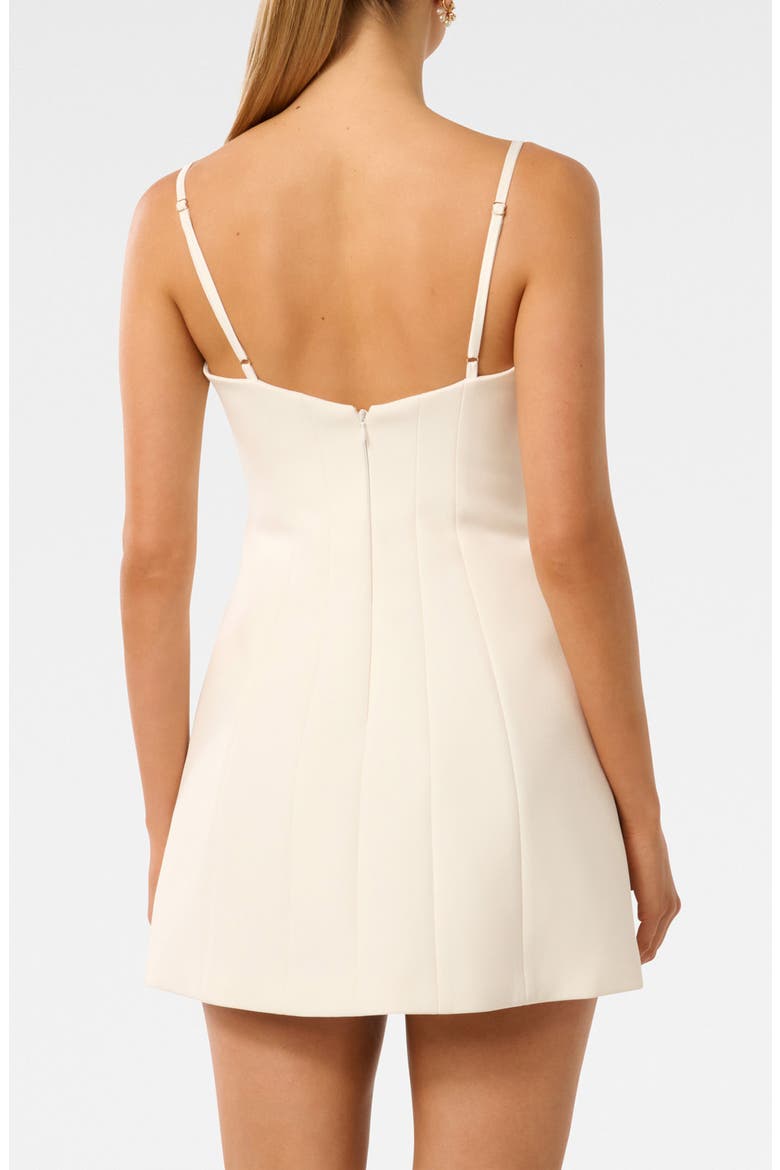 Hayley Bow Front Cocktail Minidress, Alternate, color, PORCELAIN