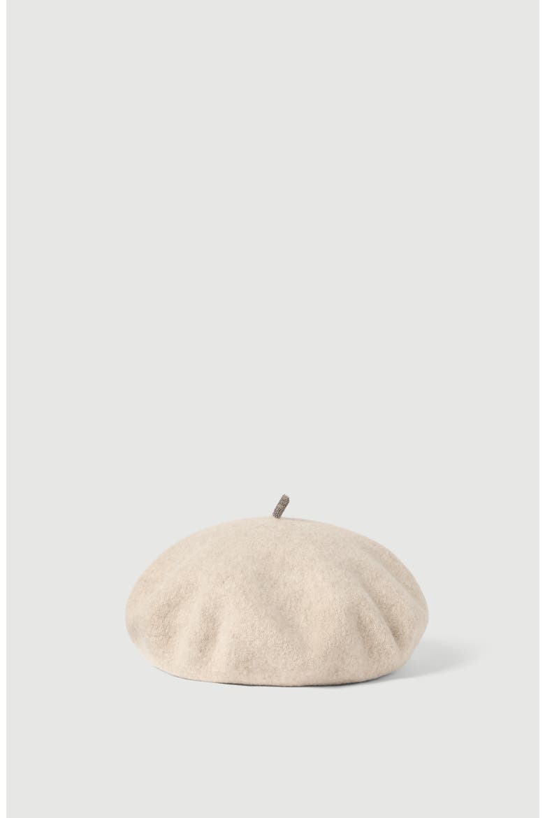 Wool beret, Main, color, Pearl