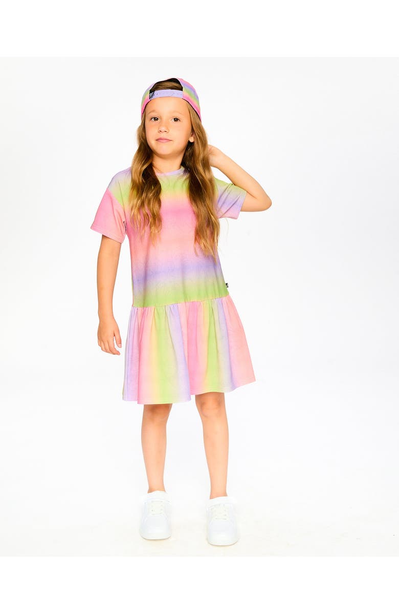 Deux par Deux Jersey Dress with Heart Back Cut Out, Alternate, color, Multicolor