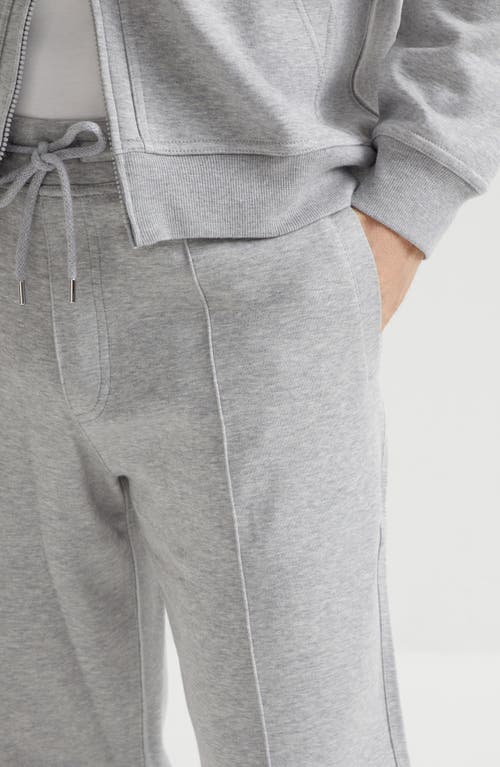 Brunello Cucinelli Trousers With Crête In Medium Grey