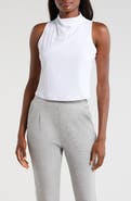 MPG Rib Funnel Neck Sleeveless Top