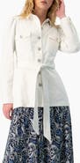 IVONNE Long Biker Jacket with Belt