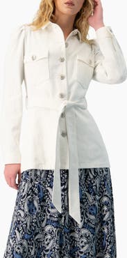 IVONNE Long Biker Jacket with Belt
