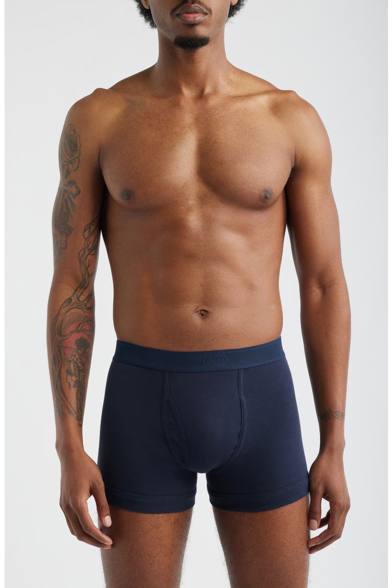 Cotton Stretch Jersey Boxer Briefs, Main, color, MIDNIGHT BLUE
