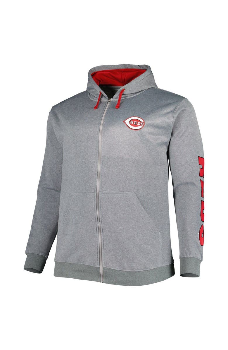 PROFILE Men's Profile Ash Cincinnati Reds Big & Tall Pullover Hoodie, Alternate, color, Ash