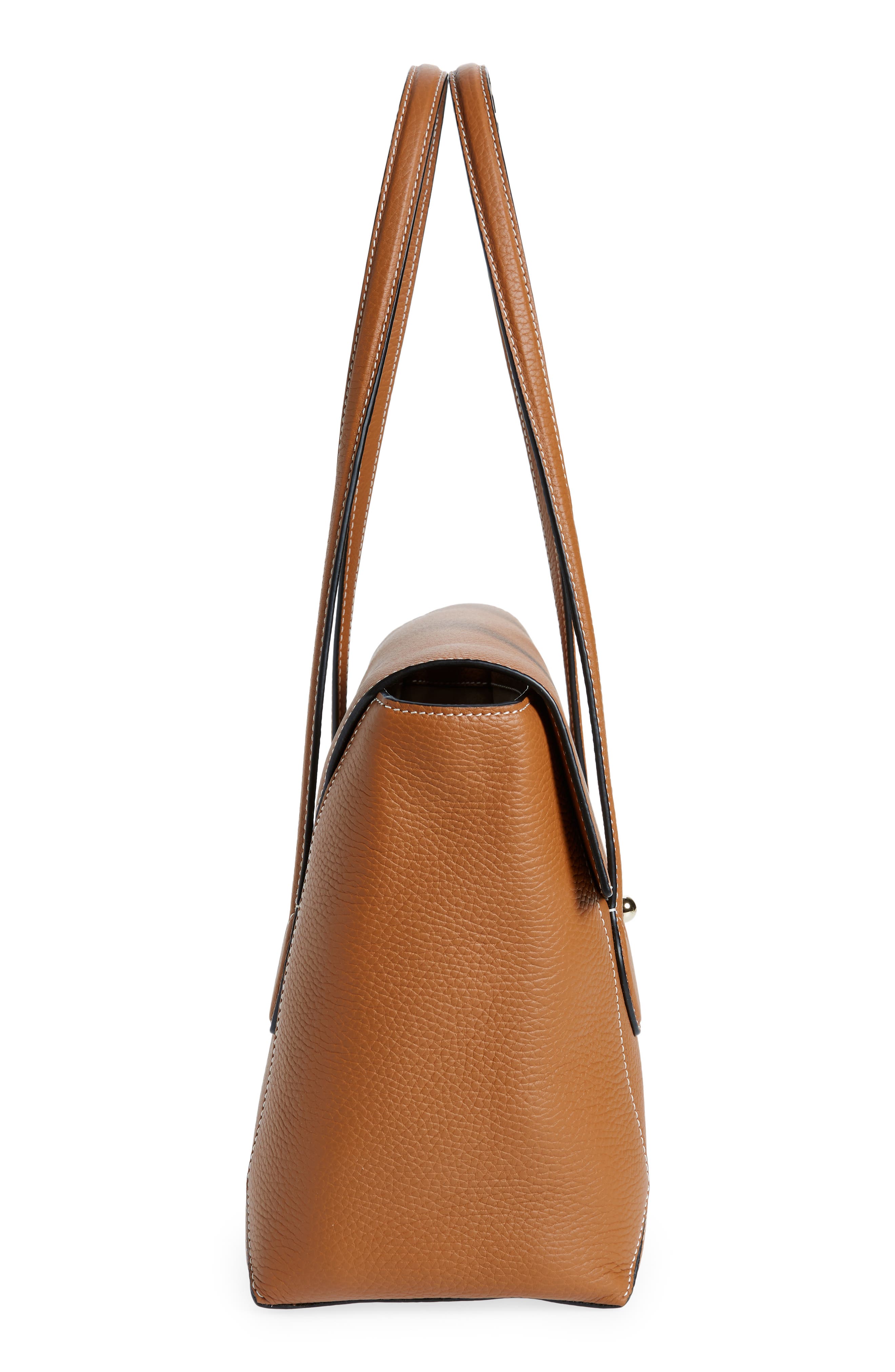Mosaic Leather Tote, Alternate, color, TAN/ VANILLA