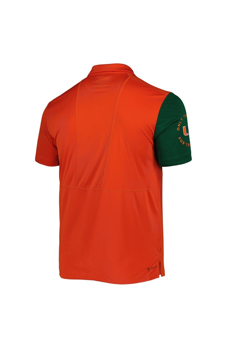 adidas Men's adidas Orange Miami Hurricanes AEROREADY Polo, Alternate, color, 