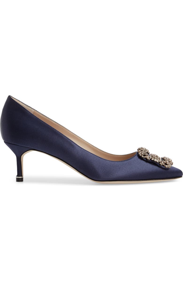 Manolo Blahnik Hangisi Crystal Embellished Pointed Toe Pump, Alternate, color,