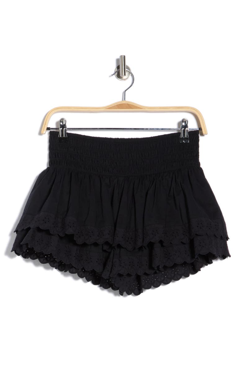 Abound Eyelet Trim Bloomer Shorts, Alternate, color, Black