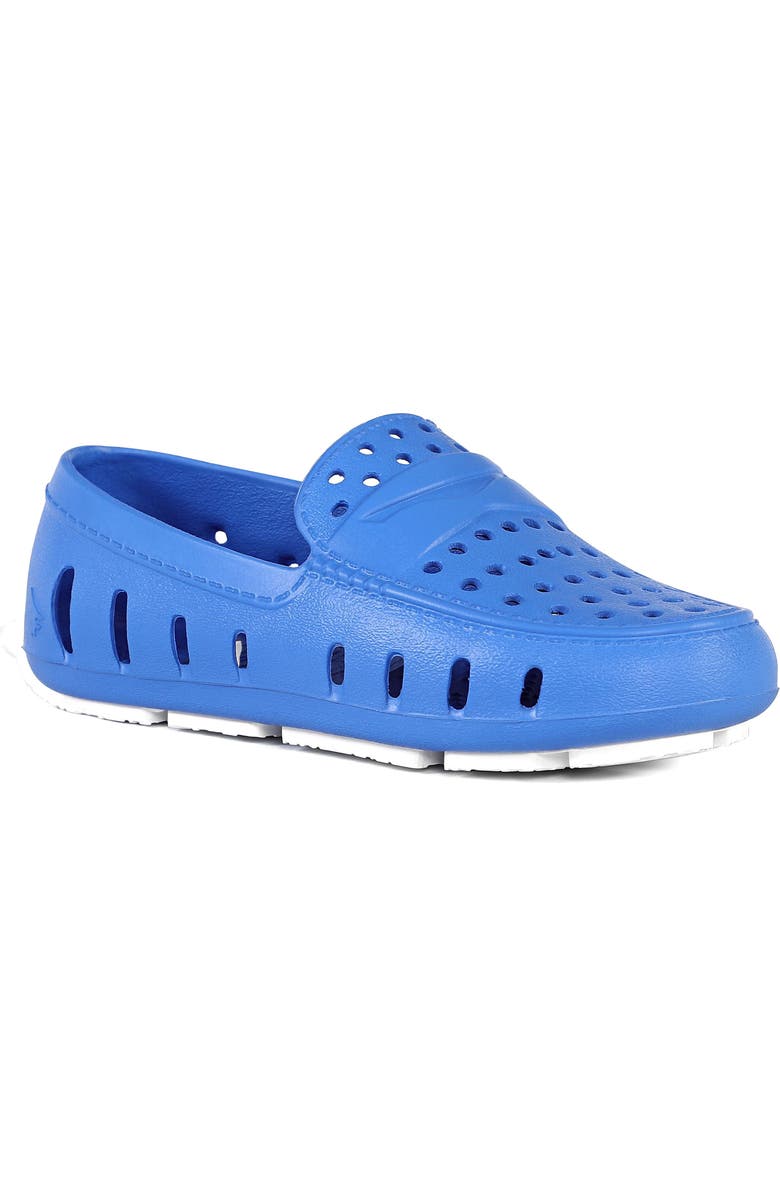 FLOAFERS Kids' Prodigy Waterproof Driver Loafer, Main, color, Bright Blue/Bright White
