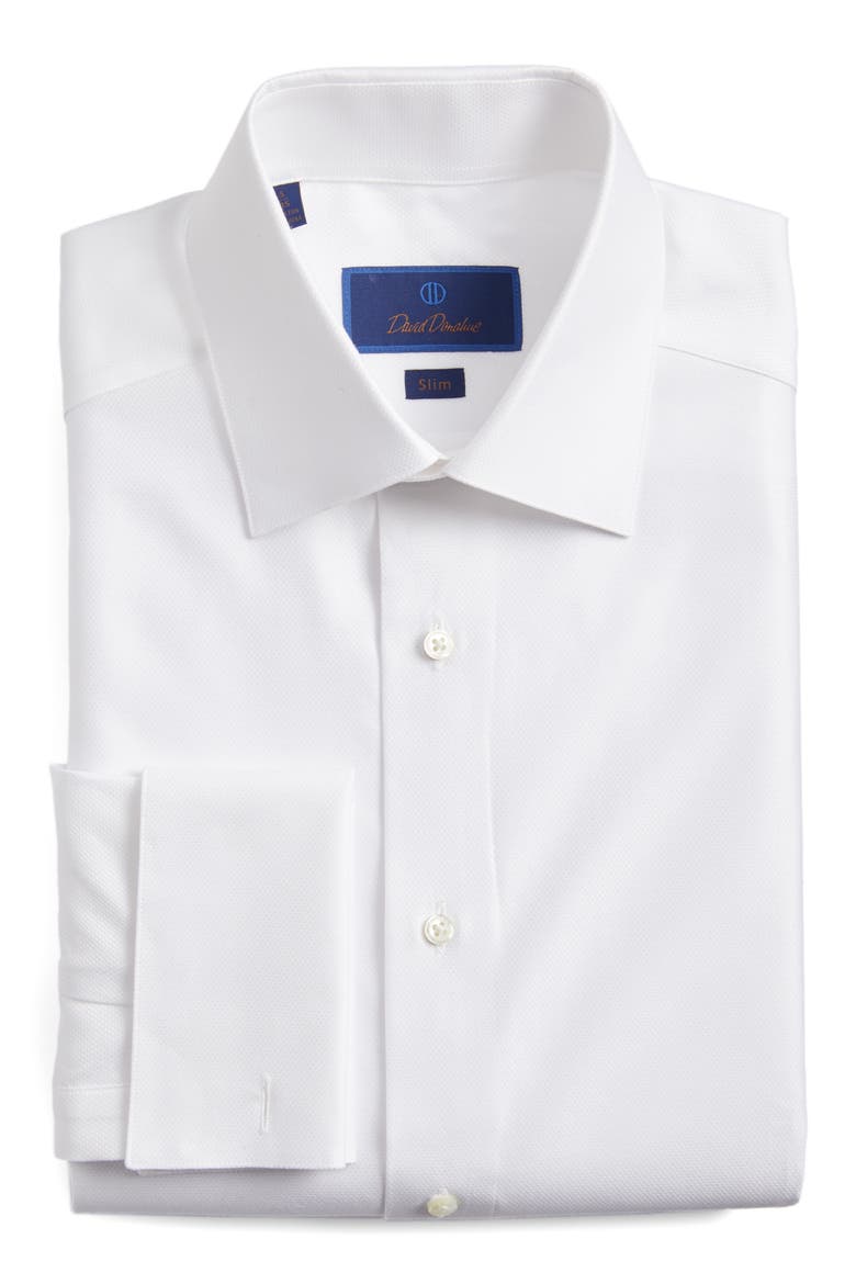 Slim Fit Tuxedo Shirt, Alternate, color, WHITE