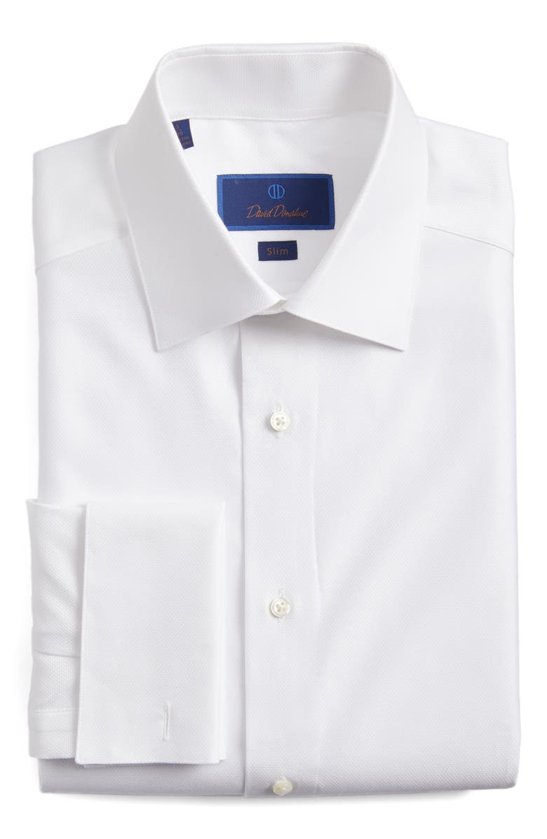 David Donahue Slim Fit Tuxedo Shirt, Alternate, color, 