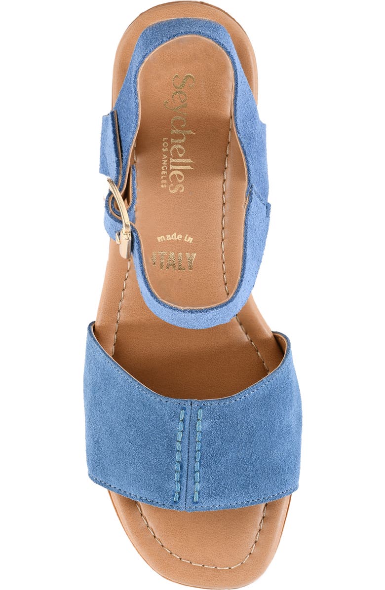Seychelles City Scape Platform Sandal, Alternate, color, Blue