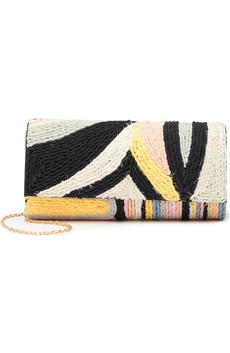 G-lish Abstract Foldover Clutch, Main, color,