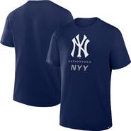 FANATICS Men's Fanatics Navy New York Yankees Clubhouse Legacy Side Swipe T-Shirt