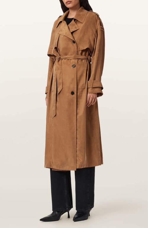 Allsaints Linnie Trench Coat In Animal Print