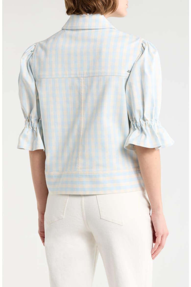 Holly Gingham Denim Jacket, Alternate, color, MORNING SKY/ LIGHT PLASTER
