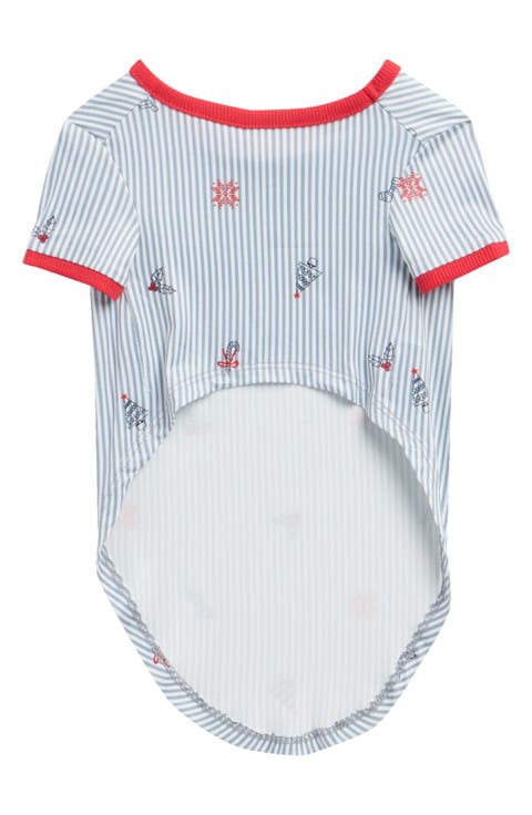 Holiday Icon Stripe Dog Pajamas