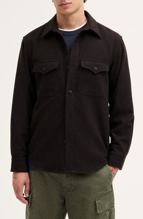 Wool Blend Shirt Jacket