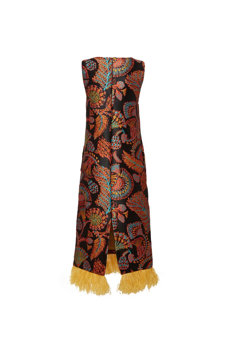 La DoubleJ Column Dress Jacquard Sicomore Black, Alternate, color,