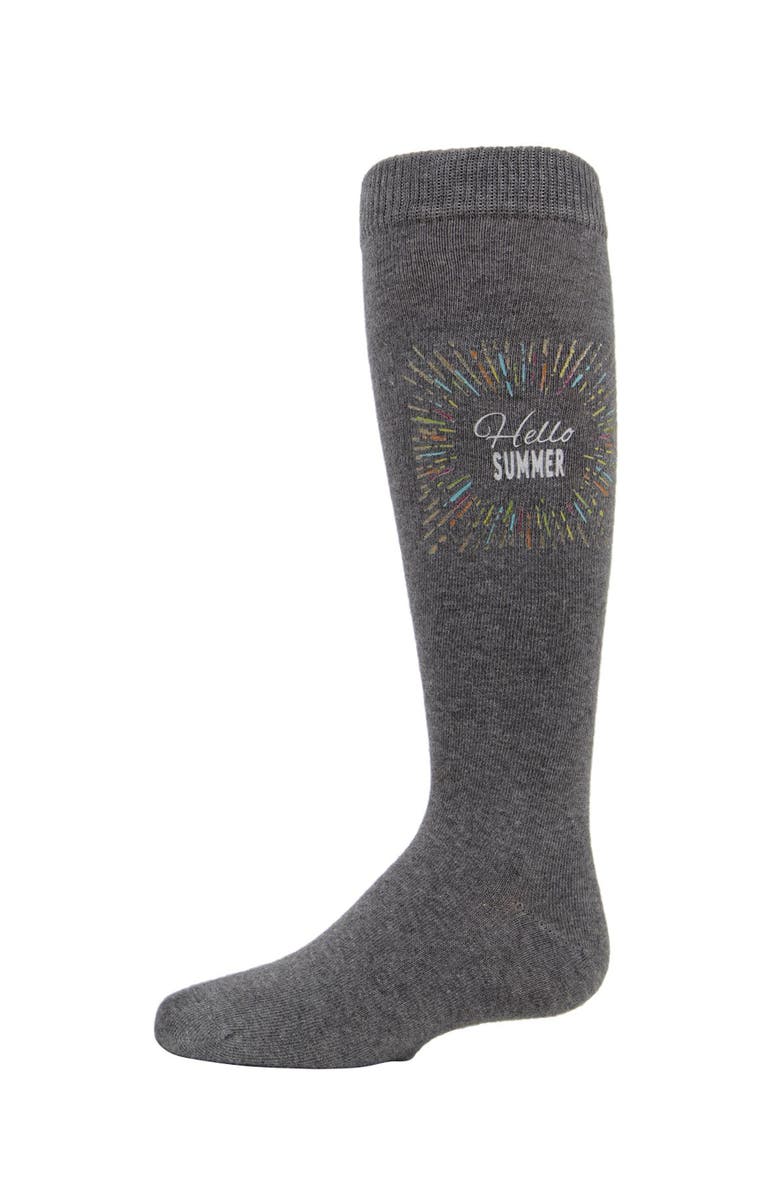 MeMoi Hello Summer Knee-High Socks, Main, color, Gray