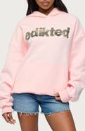 EDIKTED Camo Cutie Logo Oversize Hoodie