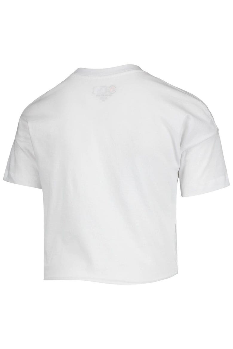 Girls Youth New Era White Colorado Rockies Flip Sequin Heart Crop Top, Alternate, color, White