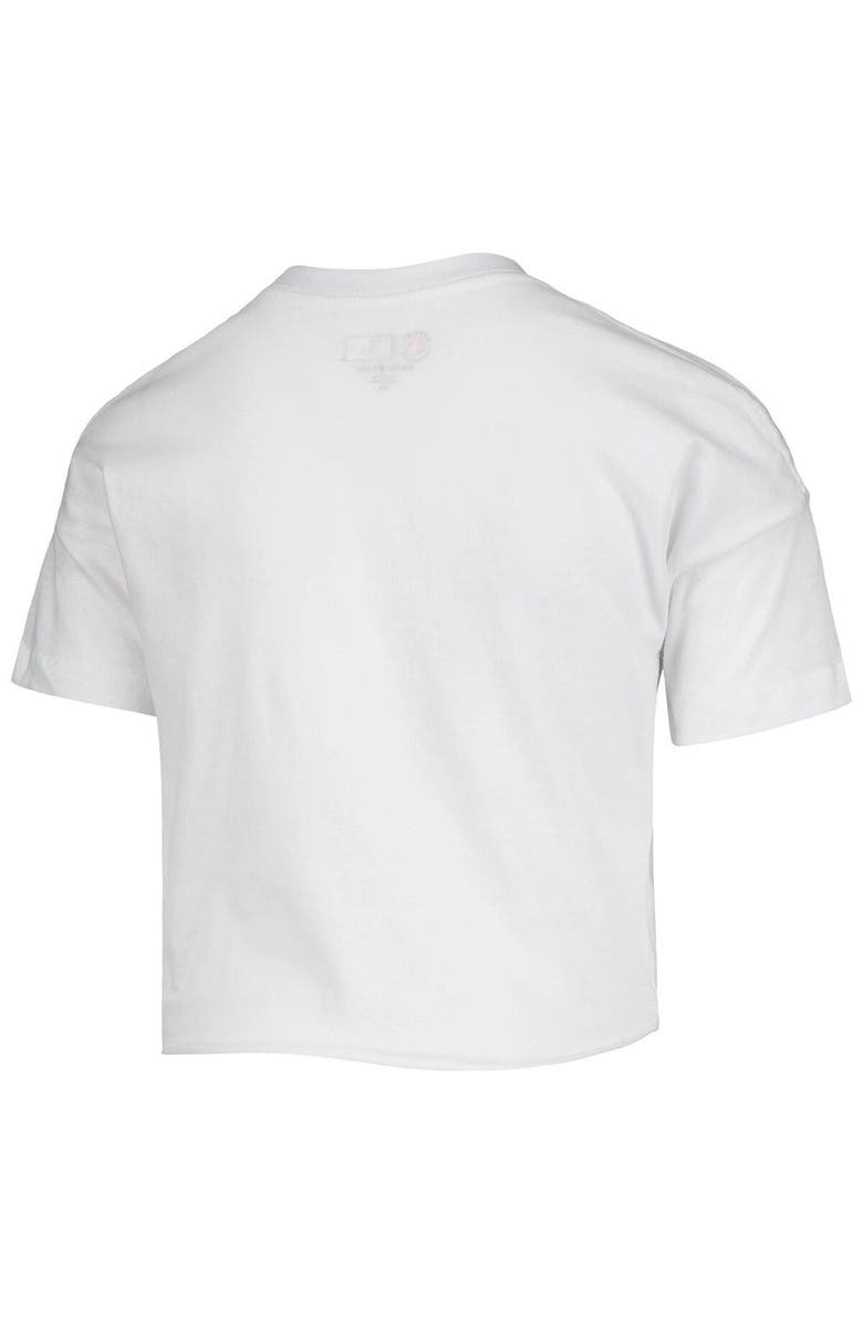 New Era Girls Youth New Era White Colorado Rockies Flip Sequin Heart Crop Top, Alternate, color, White