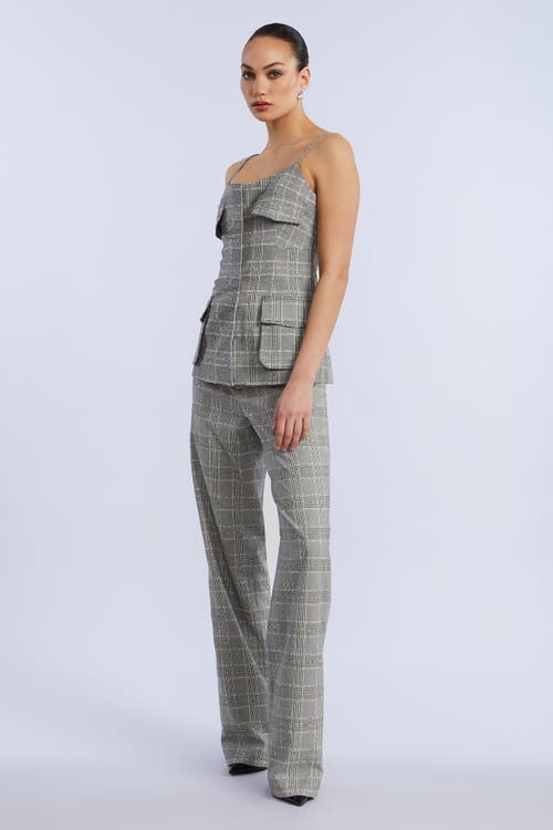 Bcbg Glen Plaid Vest In Gray