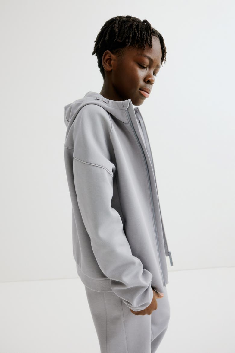 Sports Zip-through Hoodie With Drymove, Alternate, color, Dusty gray