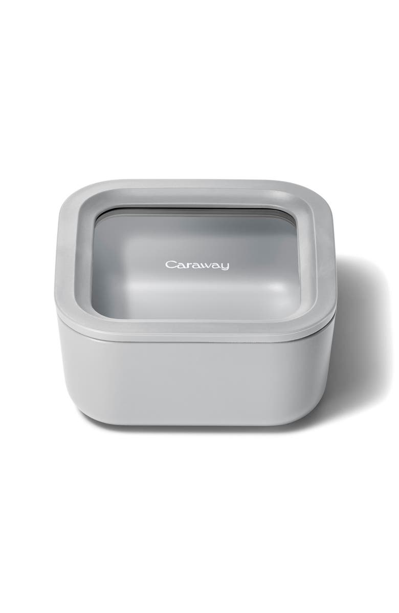 CARAWAY 4.4-Cup Glass Food Storage Container, Main, color, Gray