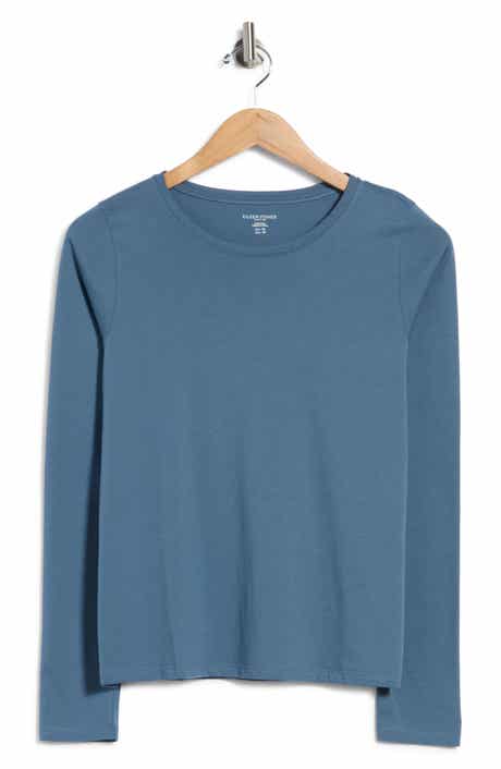 Round Neck Long Sleeve Organic Cotton T-Shirt