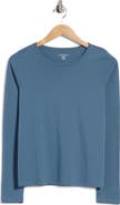 Eileen Fisher Round Neck Long Sleeve Organic Cotton T-Shirt