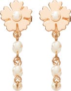 Tory Burch Forget Me Not Mother of Pearl Chain Earrings