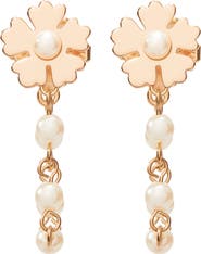 Tory Burch Forget Me Not Mother of Pearl Chain Earrings
